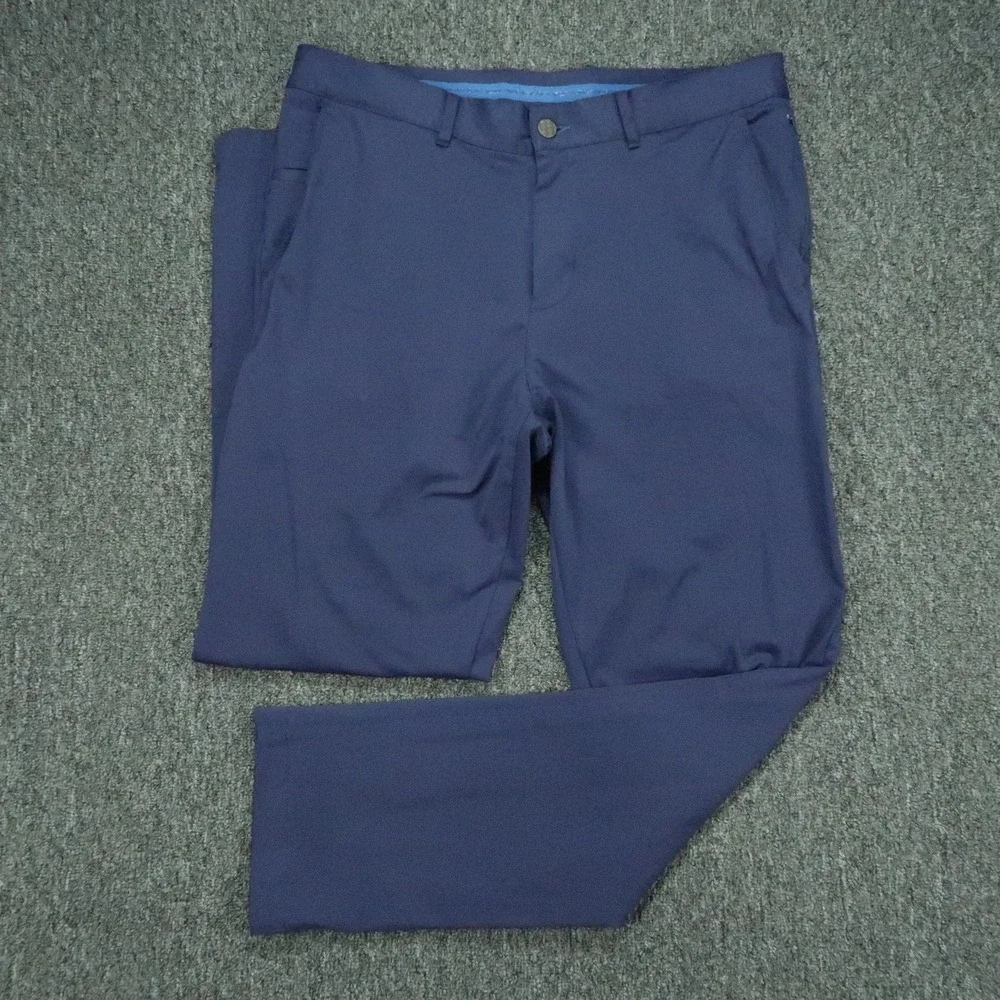 Twillory Pants Mens 34x32 Blue Tailored Fit Performance Stretch Trouser Chino *